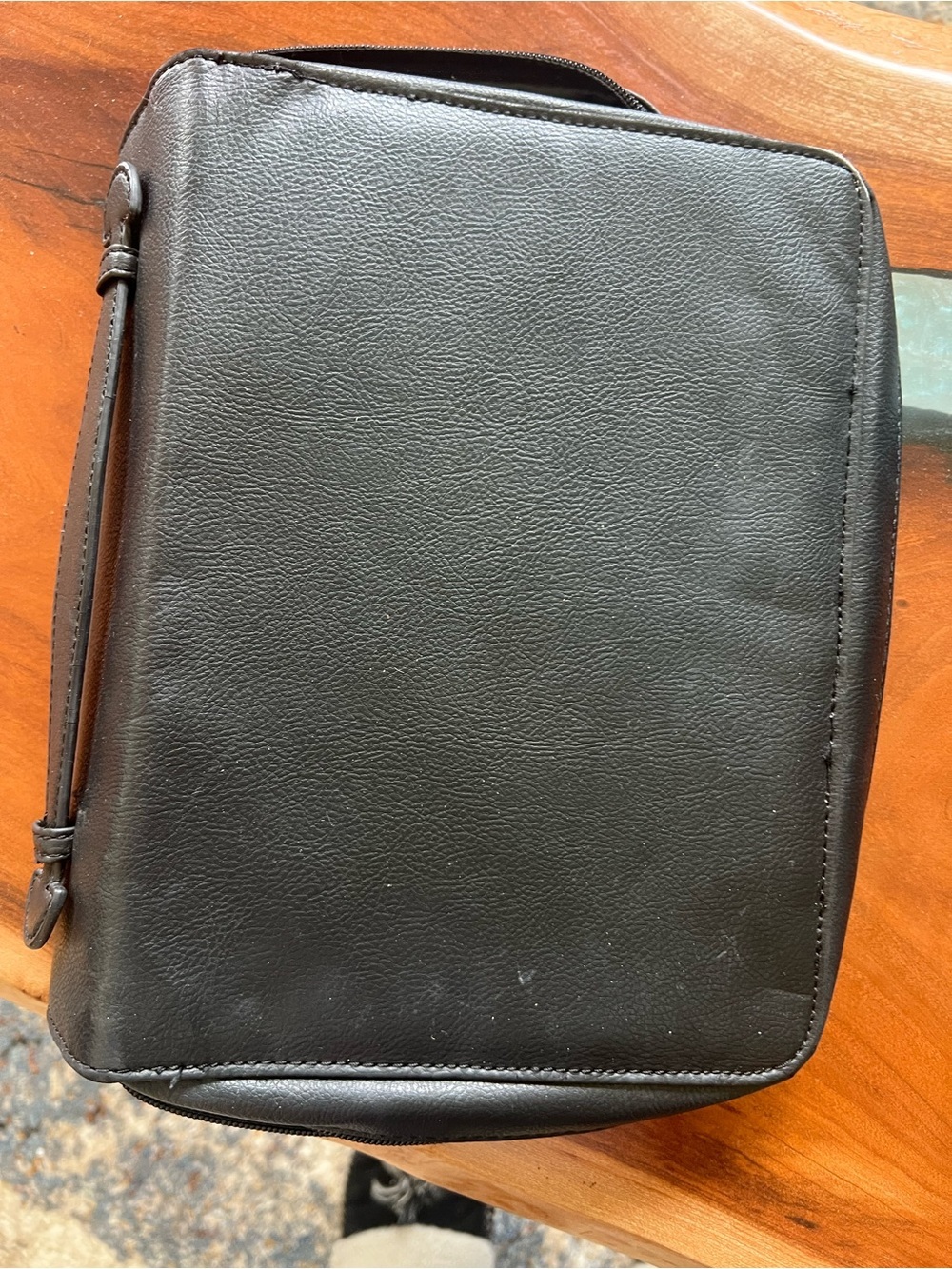 Men's Black Leather Bible carrier